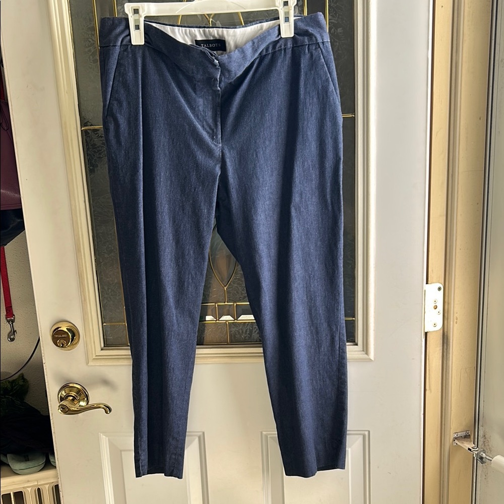 Blue Summer Lightweight Denim Cropped Trousers